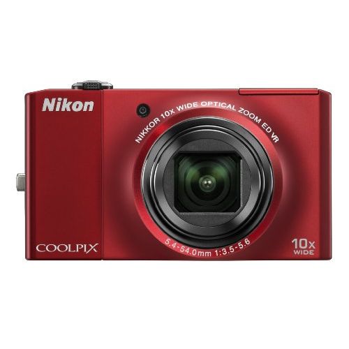  Nikon Coolpix S8000 14.2 MP Digital Camera with 10x Optical Vibration Reduction (VR) Zoom and 3.0-Inch LCD (Red)