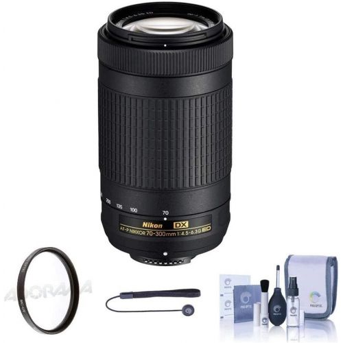 Nikon AF-P DX 70-300mm f/4.5-6.3G ED Lens - Bundlewith Filter Kit
