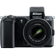 Nikon 1 V2 14.2 MP HD Digital Camera with 10-100mm VR 1 NIKKOR Lens (Black)