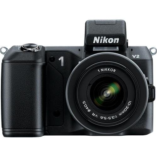  Nikon 1 V2 14.2 MP HD Digital Camera with 10-100mm VR 1 NIKKOR Lens (Black)