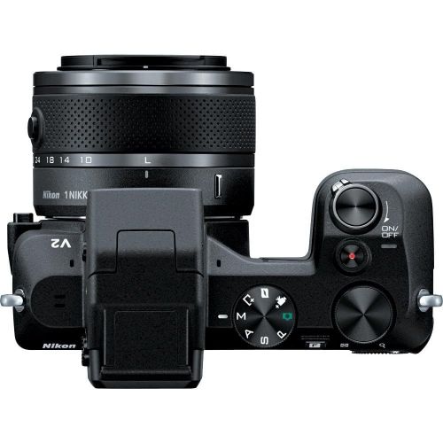  Nikon 1 V2 14.2 MP HD Digital Camera with 10-100mm VR 1 NIKKOR Lens (Black)