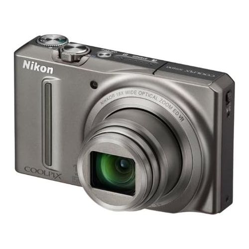  Nikon COOLPIX S9100 12.1 MP CMOS Digital Camera with 18x NIKKOR ED Wide-Angle Optical Zoom Lens and Full HD 1080p Video (Silver)