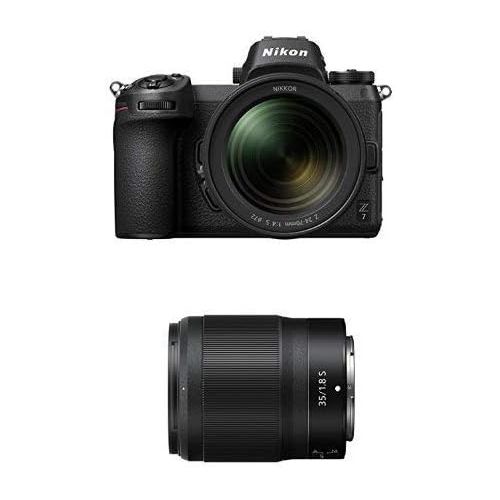  Nikon Z7 FX-Format Mirrorless Camera Body w/NIKKOR Z 24-70mm f/4 S and NIKKOR Z 35mm f/1.8 S