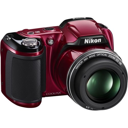  Nikon COOLPIX L810 16.1 MP Digital Camera with 26x Zoom NIKKOR ED Glass Lens and 3-inch LCD (Red) (OLD MODEL)