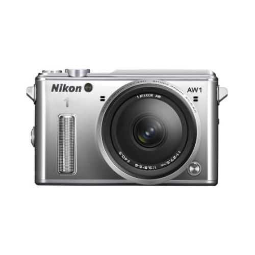  Nikon 1 AW1 14.2 MP HD Waterproof, Shockproof Digital Camera System with AW 11-27.5mm f/3.5-5.6 1 NIKKOR Lens (Silver)