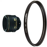 Nikon AF-S FX NIKKOR 58mm f/1.4G Lens for Nikon DSLR Camera with AmazonBasics UV Protection Lens Filter - 72 mm