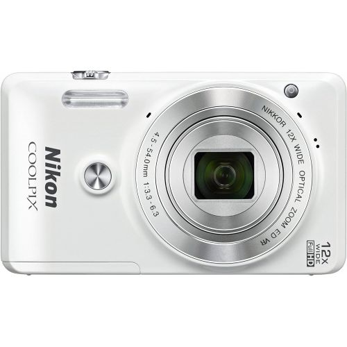  Nikon COOLPIX S6900 16MP Digital Camera with 12x Zoom, Natural White (International Version, No Warranty)