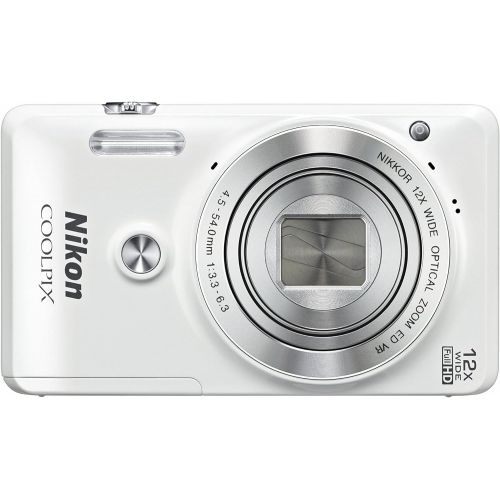  Nikon COOLPIX S6900 16MP Digital Camera with 12x Zoom, Natural White (International Version, No Warranty)