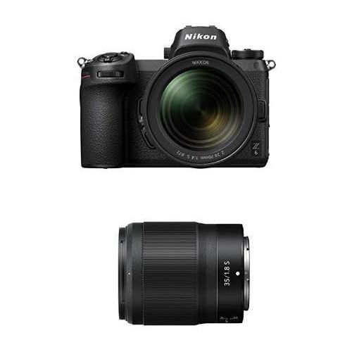  Nikon Z6 FX-Format Mirrorless Camera Body w/NIKKOR Z 24-70mm f/4 S and NIKKOR Z 35mm f/1.8 S