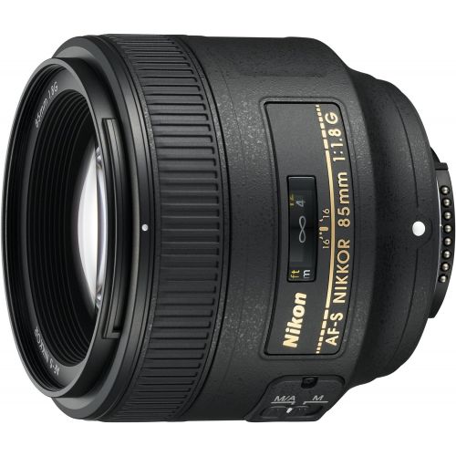  Nikon AF-S NIKKOR 85?mm f/1.8G Lens, Black