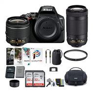 Nikon D3500 DSLR Camera with 18-55mm Lens and 70-300mm VR Lens with 32GB Memory Card and Accessory Bundle (7 Items)
