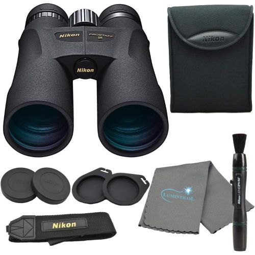  Nikon 7573 PROSTAFF 5 12X50mm Binoculars Bundle with Nikon Lens Pen and Lumintrail Cleaning Cloth