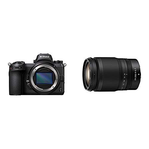  Nikon Z6 Full Frame Mirrorless Camera Body with Nikon NIKKOR Z 24-200mm f/4-6.3 Compact Telephoto Zoom Lens for Nikon Z Mirrorless Cameras