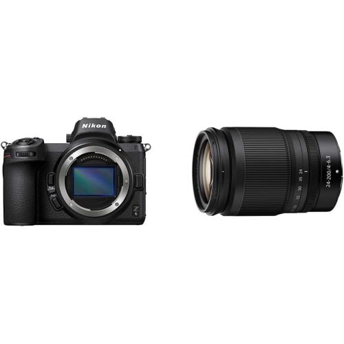  Nikon Z6 Full Frame Mirrorless Camera Body with Nikon NIKKOR Z 24-200mm f/4-6.3 Compact Telephoto Zoom Lens for Nikon Z Mirrorless Cameras