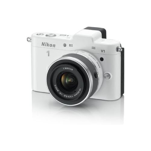  Nikon 1 V1 10.1 MP HD Digital Camera with 10-30mm VR 1 NIKKOR Lens (White)