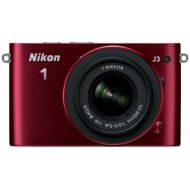Nikon 1 J3 14.2 MP HD Digital Camera with 10-100mm VR 1 NIKKOR Lens (Red)