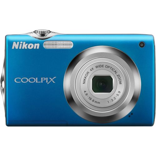  Nikon Coolpix S3000 12 MP Digital Camera with 4x Optical Vibration Reduction (VR) Zoom and 2.7-Inch LCD (Blue) (OLD MODEL)