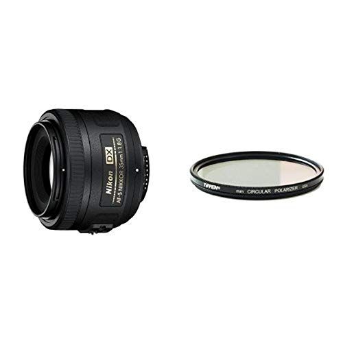  Nikon AF-S DX NIKKOR 35mm f/1.8G Lens with Auto Focus for Nikon DSLR Cameras and Tiffen 52mm Circular Polarizer