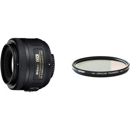  Nikon AF-S DX NIKKOR 35mm f/1.8G Lens with Auto Focus for Nikon DSLR Cameras and Tiffen 52mm Circular Polarizer