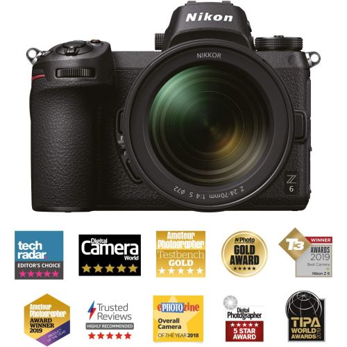  Nikon Z6 + Z 24-70mm + FTZ Mirrorless Camera Kit (24.5 megapixel, Ultra Wide ISO, 12 fps, Eye-Detection AF, 4K Movie) VOA020K003