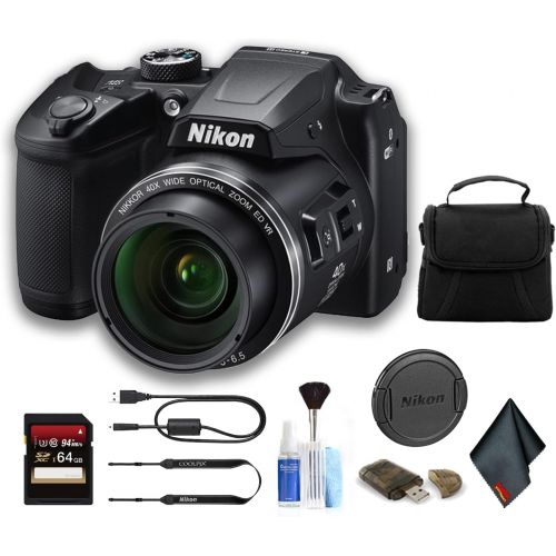  Nikon COOLPIX B500 Digital Camera (Black) (26506) Starter Bundle