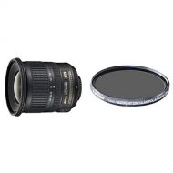 Nikon AF-S DX NIKKOR 10-24mm f/3.5-4.5G ED Zoom Lens with Auto Focus for Nikon DSLR Cameras with Tiffen 77mm Polarizer Filter