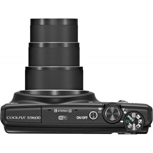  Nikon COOLPIX S9600 16MP WiFi Camera w/ 22x Optical Zoom (Black) (Discontinued by Manufacturer)