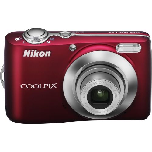  Nikon Coolpix L22 12.0MP Digital Camera with 3.6x Optical Zoom and 3.0-Inch LCD (Red-primary)