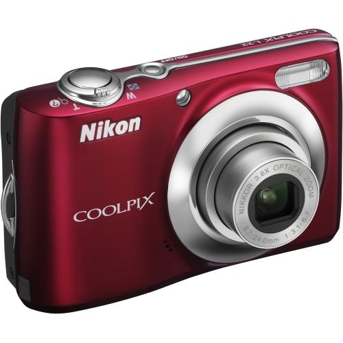  Nikon Coolpix L22 12.0MP Digital Camera with 3.6x Optical Zoom and 3.0-Inch LCD (Red-primary)