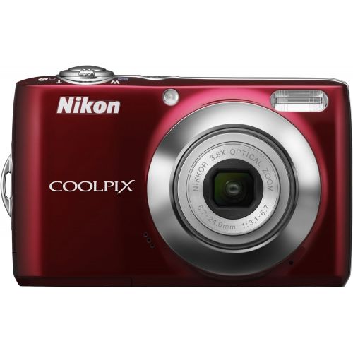  Nikon Coolpix L22 12.0MP Digital Camera with 3.6x Optical Zoom and 3.0-Inch LCD (Red-primary)