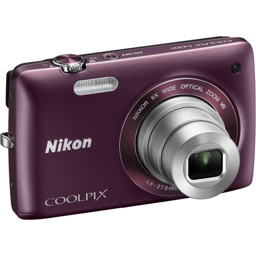  Nikon COOLPIX S4300 16 MP Digital Camera with 6x Zoom NIKKOR Glass Lens and 3-inch Touchscreen LCD (Plum)