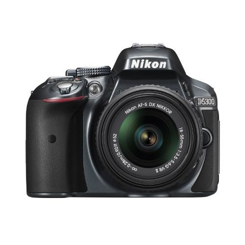  Nikon D5300 24.2 MP CMOS Digital SLR Camera with 18-55mm f/3.5-5.6G ED VR II AF-S DX NIKKOR Zoom Lens (Grey)