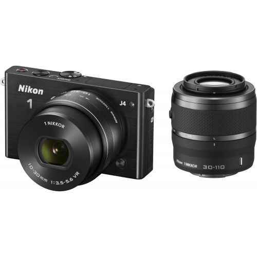  Nikon 1 J4 Digital Camera with 1 NIKKOR 10-30mm f/3.5-5.6 PD Zoom Lens and 30-110mm f/3.8-5.6 Lens (Black) (Discontinued by Manufacturer)