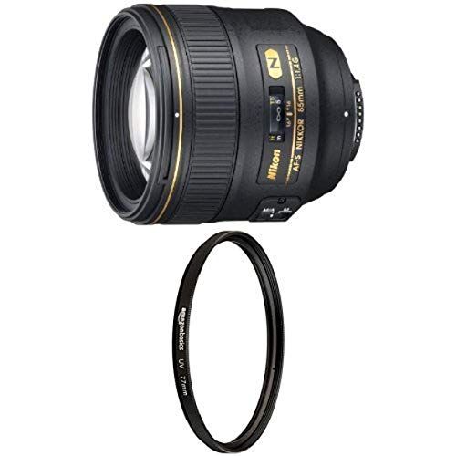  Nikon AF-S FX NIKKOR 85mm f/1.4G Lens with Auto Focus for Nikon DSLR Cameras with UV Protection Lens Filter - 77 mm