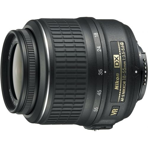  Nikon 18-55mm f/3.5-5.6G AF-S DX VR Nikkor Zoom Lens - White Box (New) (Bulk Packaging)