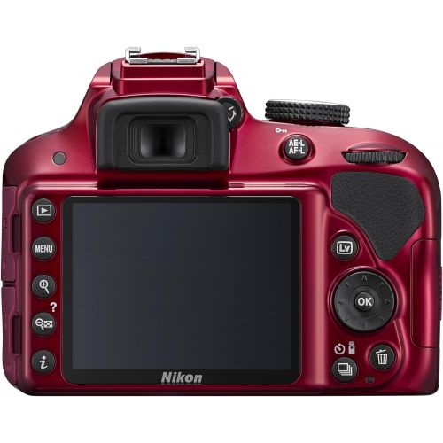  Nikon D3300 24.2 MP CMOS Digital SLR with Auto Focus-S DX NIKKOR 18-55mm f/3.5-5.6G VR II Zoom Lens (Red)