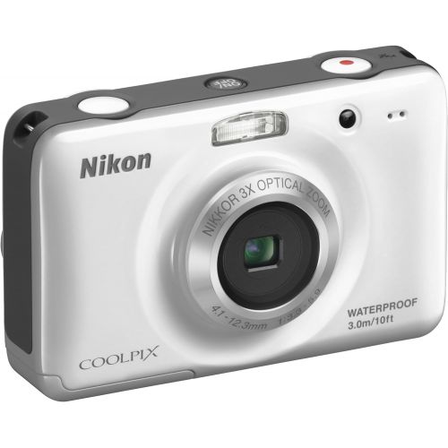  Nikon COOLPIX S30 10.1 MP Digital Camera with 3x Zoom Nikkor Glass Lens and 2.7-inch LCD (White)