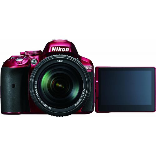  Nikon D5300 24.2 MP CMOS Digital SLR Camera with Built-in Wi-Fi and GPS Body Only (Red)