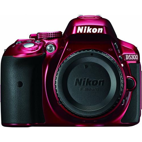  Nikon D5300 24.2 MP CMOS Digital SLR Camera with Built-in Wi-Fi and GPS Body Only (Red)