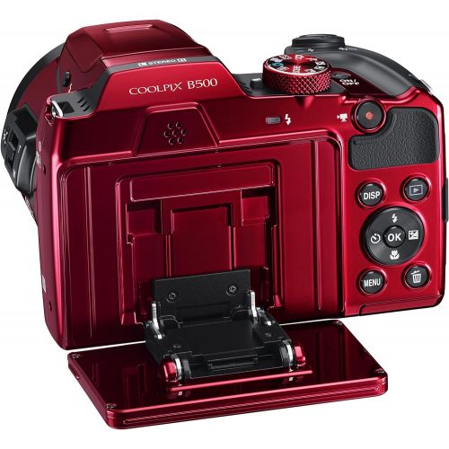 Nikon COOLPIX B500 Digital Camera (Red)