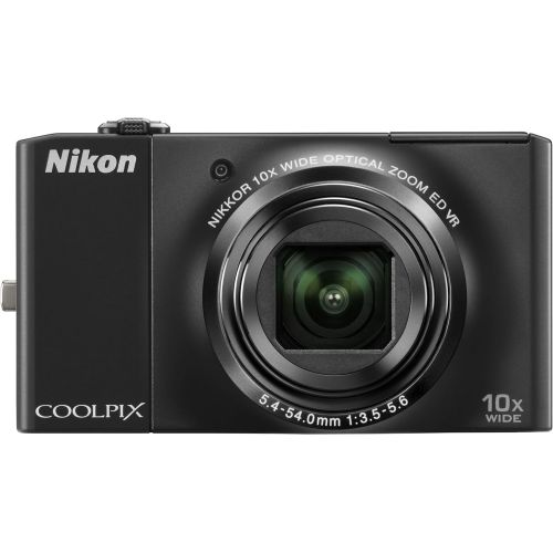 Nikon Coolpix S8000 14.2MP Digital Camera with 10x Optical Vibration Reduction (VR) Zoom and 3.0-Inch LCD (Black)