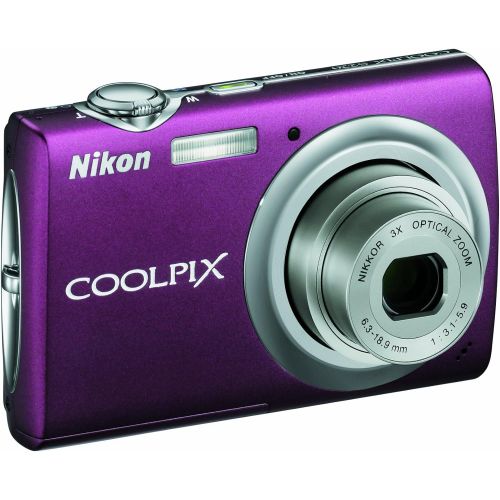  Nikon Coolpix S220 10MP Digital Camera with 3x Optical Zoom and 2.5 inch LCD (Plum)