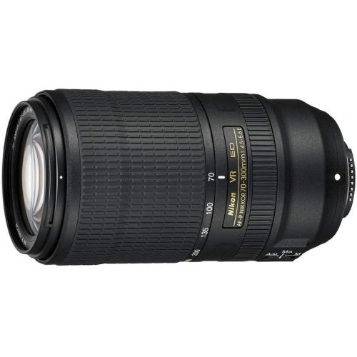  Nikon AF-P NIKKOR 70-300mm f/4.5-5.6E ED VR Fixed Zoom Digital Slr Camera Lens, Black