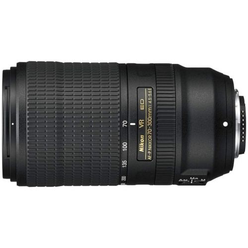 Nikon AF-P NIKKOR 70-300mm f/4.5-5.6E ED VR Fixed Zoom Digital Slr Camera Lens, Black