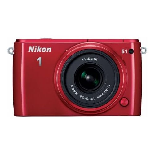  Nikon 1 S1 10.1 MP HD Digital Camera with 11-27.5mm 1 NIKKOR Lens (Red)