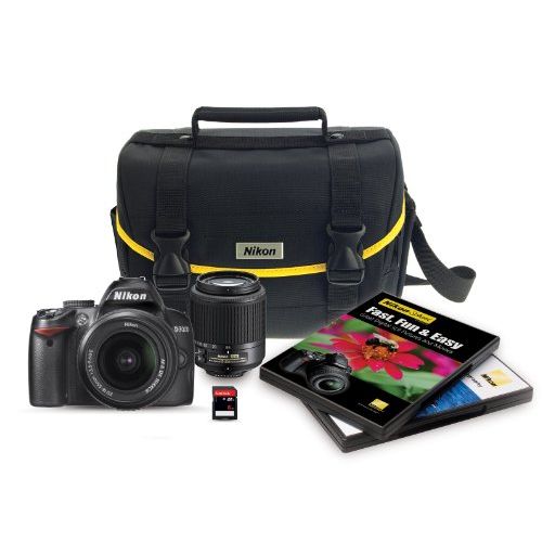  Nikon D3000 DSLR 6 Piece Bundle with 18-55mm f/3.5-5.6G AF-S & 55-200mm f/4-5.6G ED AF-S Nikkor Zoom Lenses