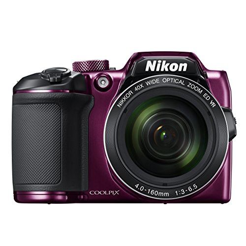  Nikon COOLPIX B500 16MP 40x Optical Zoom Digital Camera with Built-in Wi-Fi - (Plum) - (International Version)