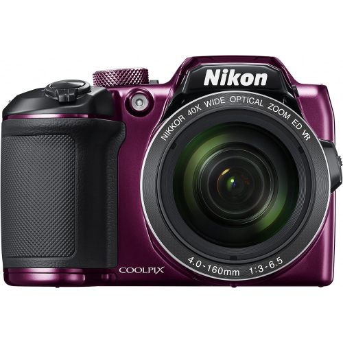  Nikon COOLPIX B500 16MP 40x Optical Zoom Digital Camera with Built-in Wi-Fi - (Plum) - (International Version)