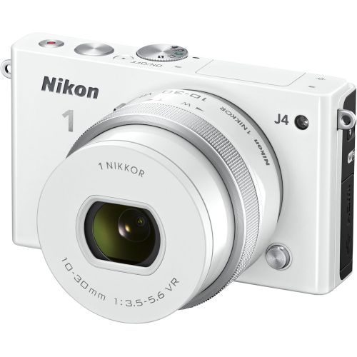  Nikon 1 J4 Digital Camera with 1 NIKKOR 10-30mm f/3.5-5.6 PD Zoom Lens (White) (Discontinued by Manufacturer)