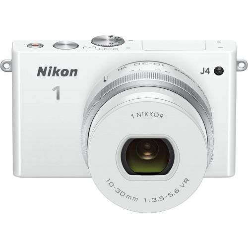  Nikon 1 J4 Digital Camera with 1 NIKKOR 10-30mm f/3.5-5.6 PD Zoom Lens (White) (Discontinued by Manufacturer)